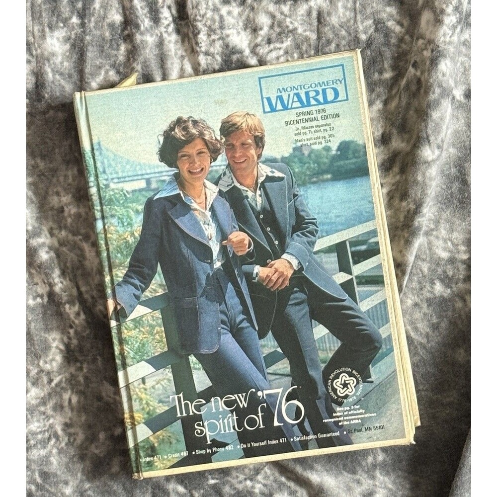 Hardback Montgomery Ward 1976 Spring Summer Catalog Bicentennial Edition Vintage